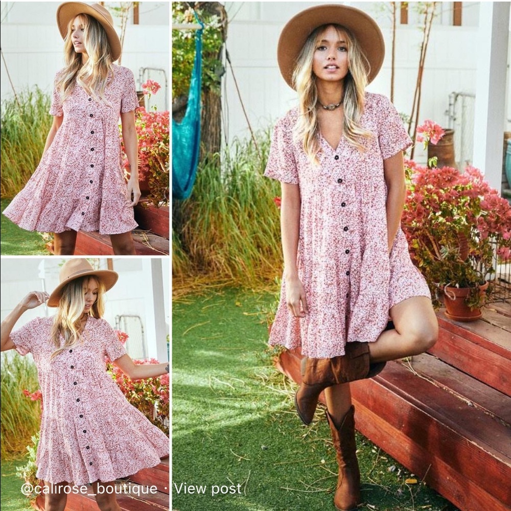 Flower Print Summer Dress